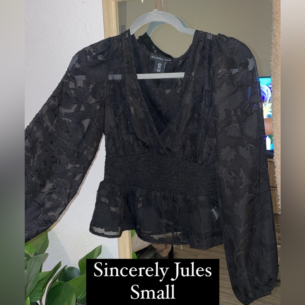 Sincerely Jules Black lace top